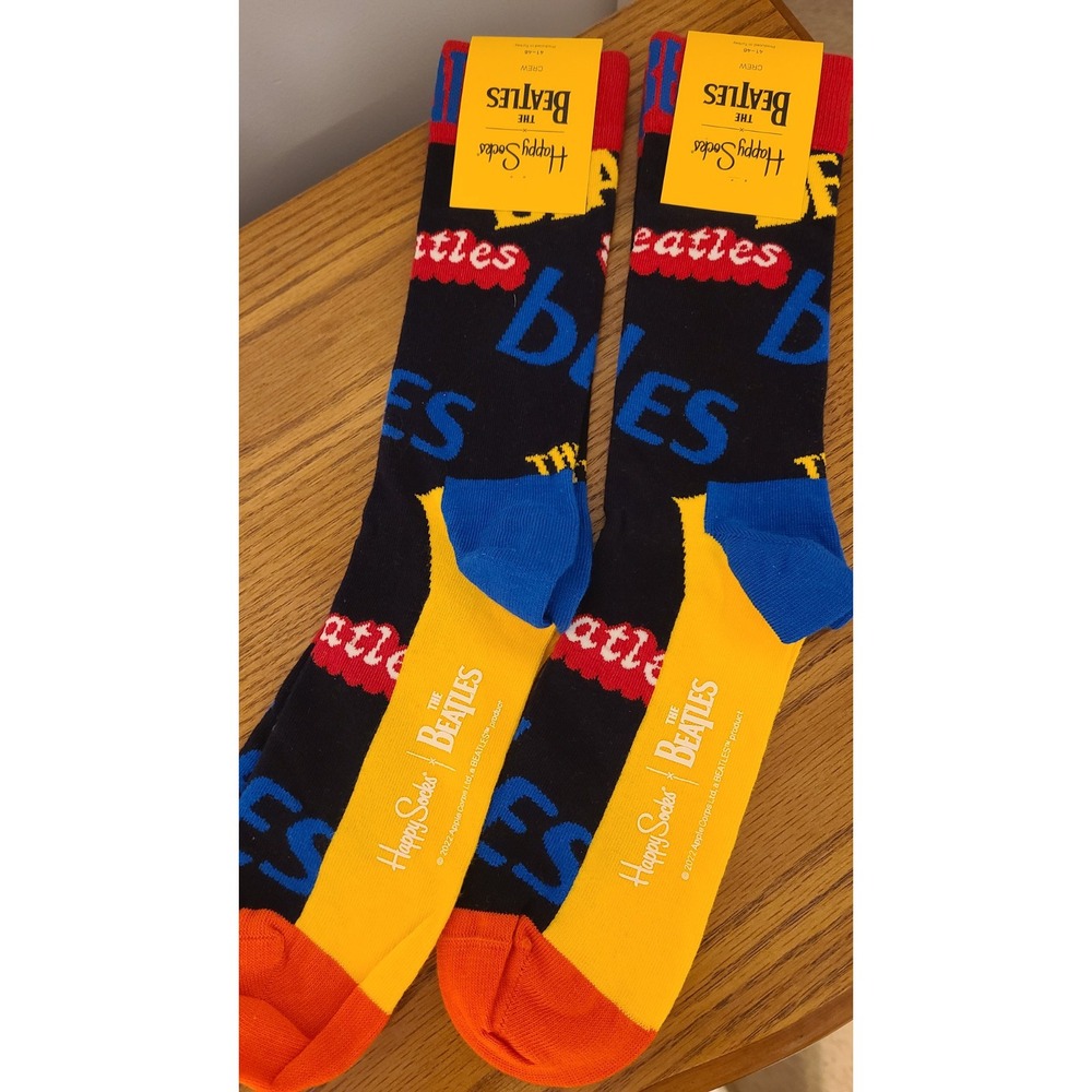 Happy Socks BEATLES Mens size 8 - 12 Women 8-12 Colorful 2 Pair‎ NWT